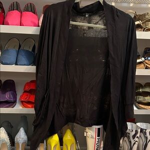 Express Black Open Front Cardigan